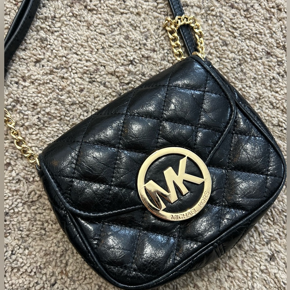 Michael Kors gold chain crossbody bag